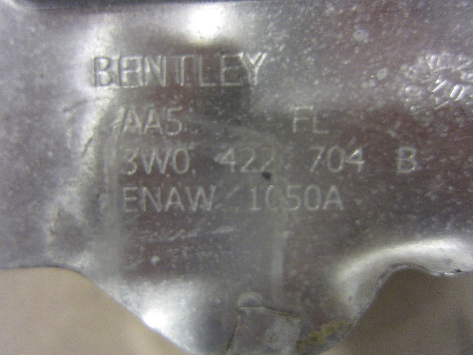 Bentley Continental GT - Aluminum Heat Shield  - P/N 3W0422704B