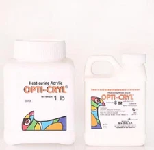 OPTI-CRYL HEAT CURING ACRYLIC ORIGINAL SHADE POWDER 1LBS + LIQUID 8OZ