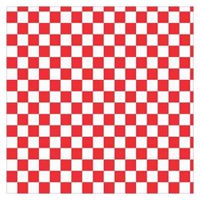 12 X 12 Red And White Checkered Hobby Cutter Vinyl Sheet Sticker Square Pattern