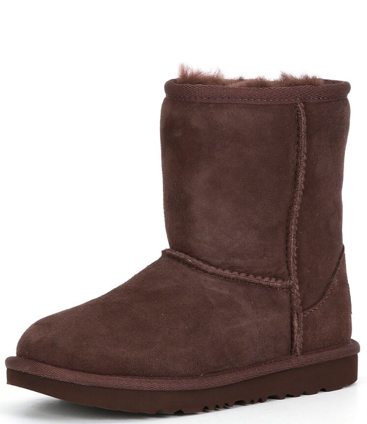 UGG Kids / Big Kids CLASSIC II 1017703K BURNT CEDAR Casual Suede Slip On Boots