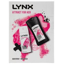 2pc Lynx Attract For Her Set Deodorant & Shower Gel Set Xmas Gift For Your Love