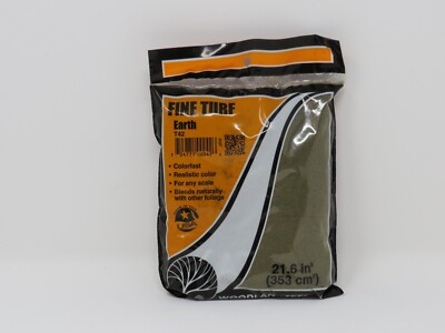 Woodland Scenics 42 Earth Dry Grass Soil Dirt Fine Turf for Model Train Scenery