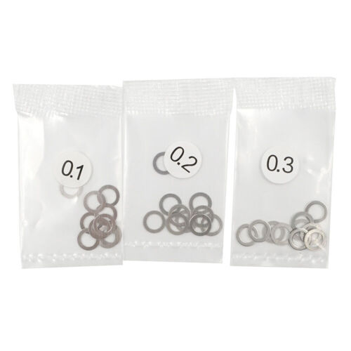 NEW Yeah Racing 4x6mm Stainless Steel Spacer Set 0.1 0.2 0.3 mm FREE US SHIP - Foto 1 di 2