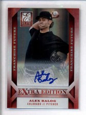 ALEX BALOG 2013 ELITE EXTRA EDITION FRANCHISE FUTURE RED AUTO #422/661 AJ9575
