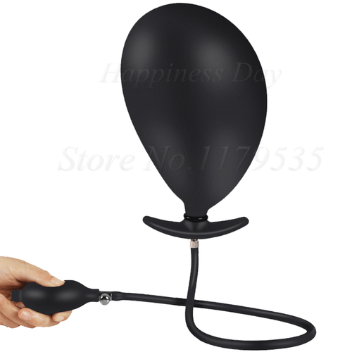 Big Inflatable Anal Plug Pump Anal Dilator Metal Ball Massager Butt Plug Sex Toy - Bild 24 von 26