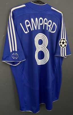 ウェア CHELSEA 2006-07 LAMPARD 8 UCL away Shirt MEN'S FC CHELSEA 2006/2007 LAMPARD #8 UEFA SOCCER FOOTBALL SHIRT