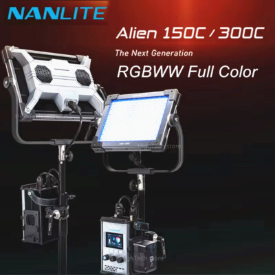 NANLITE Alien 150C 300C RGBWW Full-Color LED Video Panel Light CRMX APP Control 