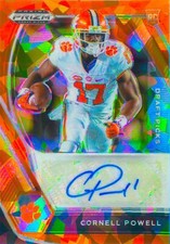 Cornell Powell RC 2021 Prizm Draft Picks AUTO Orange Ice Rookie Card #DPA-CPO SP