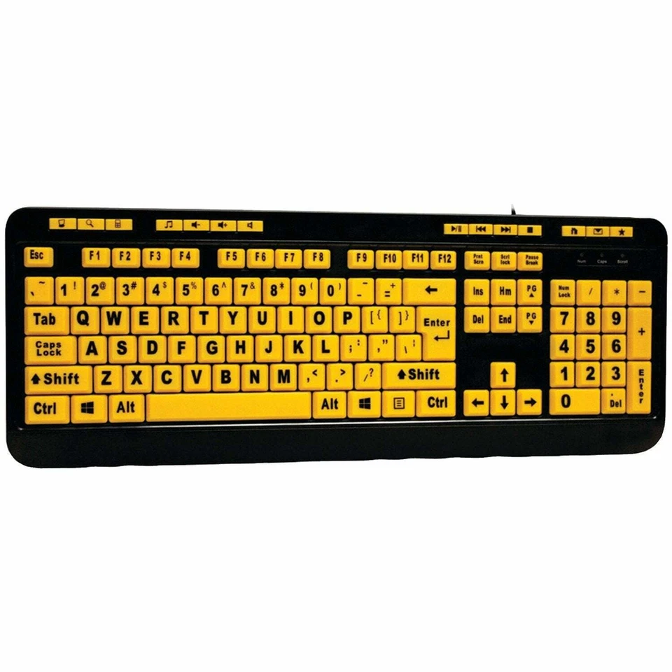 Adesso AKB-132UY EasyTouch 132 Luminous Large-Print Desktop Keyboard - Image 2 of 4