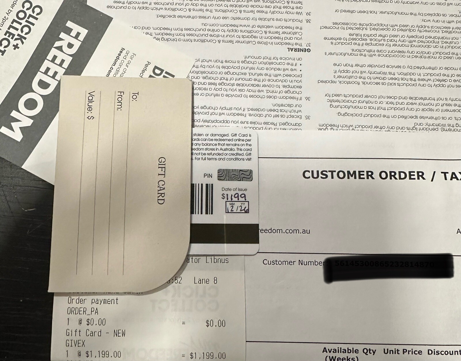 Freedom Furniture Gift Card 1199 eBay