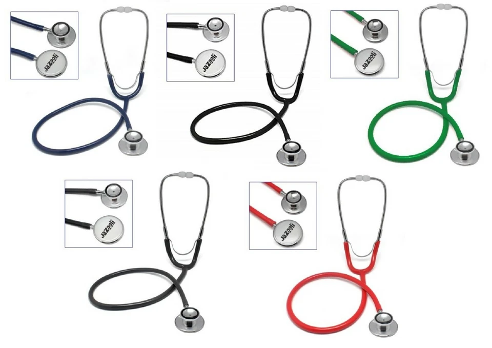 JAZOOLI Medic Stethoscope Dual Head Classic Genuine Littmann Eartips GP Doctor Nurse