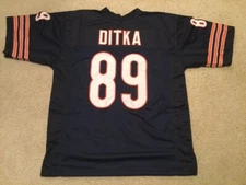 UNSIGNED CUSTOM Sewn Stitched Mike Ditka Blue or White Jersey M to 3XL