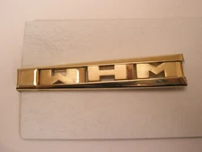 WHM Monogram Initial Letter Name Gold Tone Vintage LARGE SWANK Tie Bar Clip