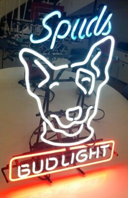 Spud´s Bud Light Noen Reklame aus USA, 30+ Jahre alt, Rarität, kein Billigretro
