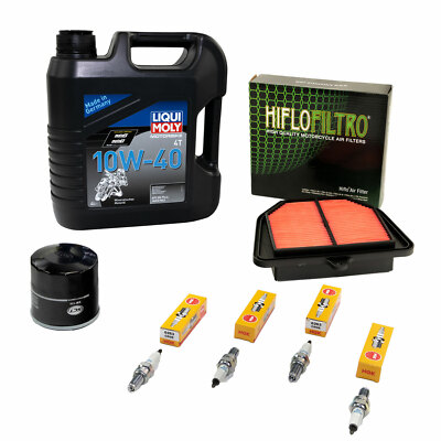 4L Set Öl Luftfilter Ölfilter Zündkerzen für Yamaha FZ8 Fazer RN 2010-16 Wartung