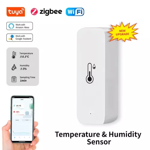 Tuya WiFi Temperature Humidity Sensor Thermometer Hygrometer Smart Home UK - Picture 1 of 10