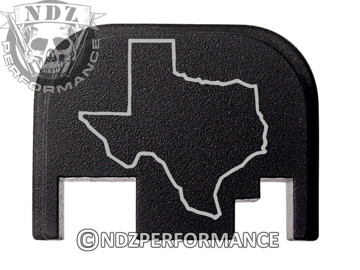 NDZ Performance Rear Slide Cover Back Plate For Gen 1-4 Glock 17 19 9mm 40 357 45 Custom Laser Engraved Images On Brass Made In The Usa Choose Image Engraving Color