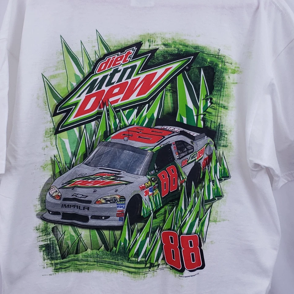 Мужская футболка Chase Authentics XL белая Dale Jr Mountain Dew, хлопок - Изображение 4 из 4