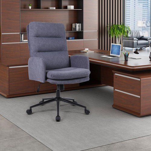 Adjustable Height Home Office Chair, Modern Heightened Back Computer Desk Chair - Picture 2 of 8