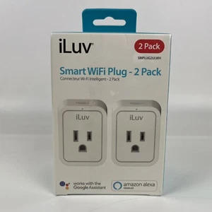 2 PACK iLuv SMPLUG1ULWH Intelligent WiFi Branche, Mini Sortie jusqu'à 1875W WiFi Activé RC