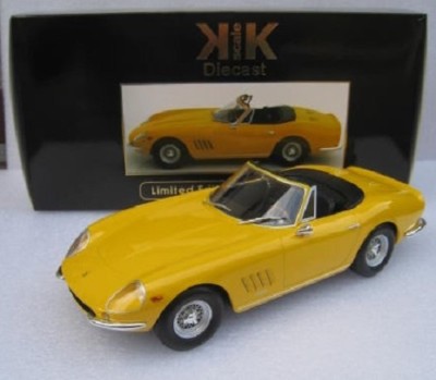 Ferrari 275 GTB/4 NART Spyder 1967 gelb Limitiert 500 Stück KK scale 1:18 NEU