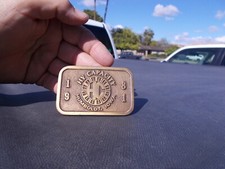 Vintage1981 BY Capacity Humbolt Iowa Brass BELT BUCKLE