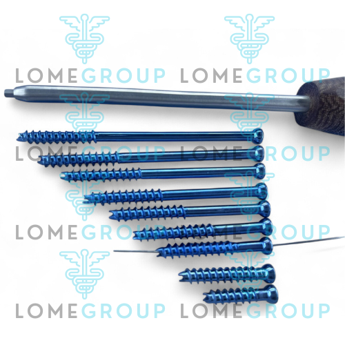 6.5mm Cannulated Cancellous screws 32mm thread, Length30 110mm Titanium(52 pcs) - Picture 2 of 3