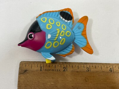 Vintage 1994 Tropical Fish Wind Up Toy Flapping Tail Sea Ocean