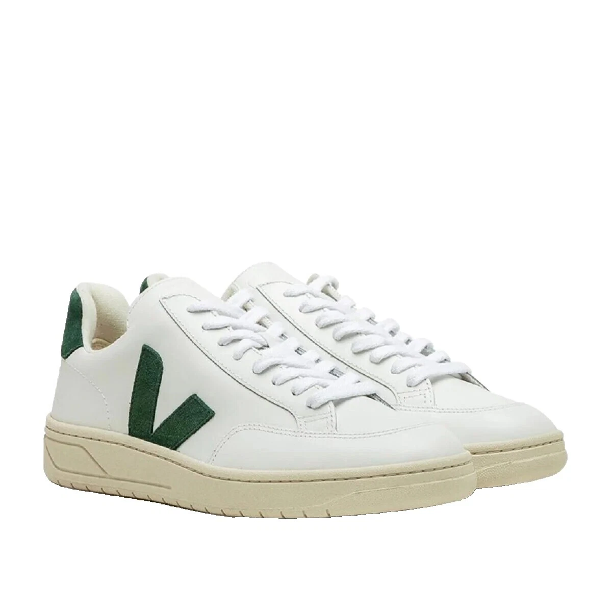 White Leather Upper Solid Casual Shoes for Men