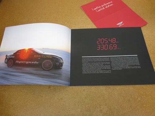 2012 Bentley Continental Supersports ISR 8pg sales brochure ice speed ORIGINAL - Picture 3 of 5