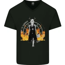 Satanic Witch Summon Ouija Board Satan Hell Mens V-Neck Cotton T-Shirt