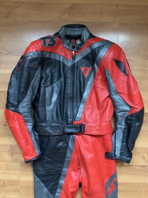 Dainese Racing Leather Suit Vintage with protective Mens