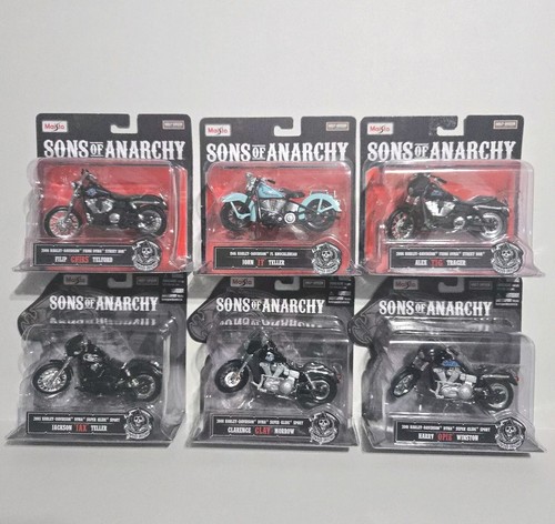 Maisto Sons of Anarchy Harley Davidson 1/18 Motorcycles Samcro Jax Jt Teller Tig