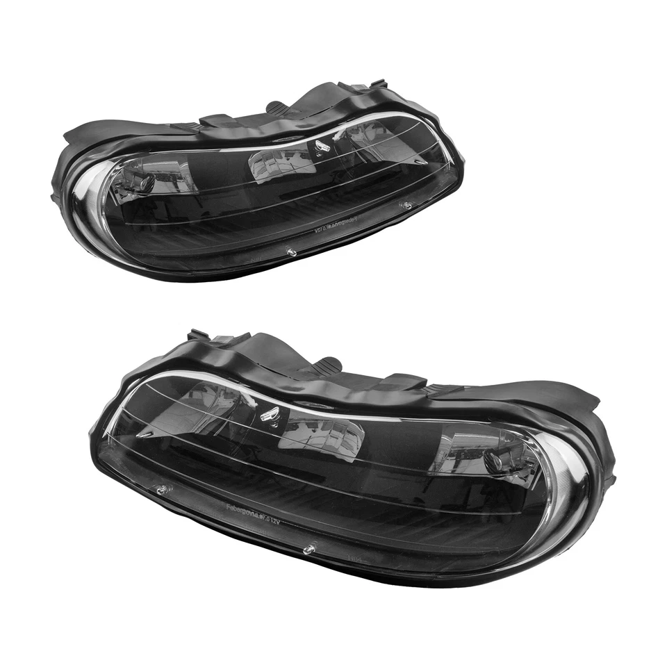 Par de faros negros para Chevy Malibu 1997-2003 izquierda+derecha Foto 4 de 4