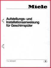 Miele - Aufstellungs- und Installationsanweisung (1) - Geschirrspüler - Original