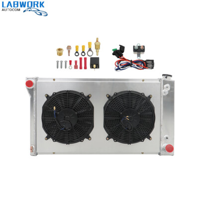 CU369 4 Row Radiator+Shroud Fan For 1967-1972 Chevy GMC C/K 10/20/30 Series