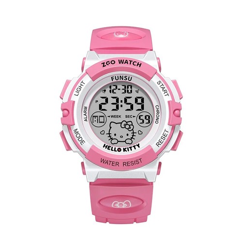 Sanrio Zgo Hello Kitty Watch Sports Waterproof Luminous Digital Watch Gift - Picture 4 of 24