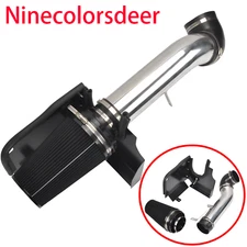 For 99-07 Chevy GMC V8 4.8L/5.3L/6.0L 4" Cold Air Intake Kit Heat Shield Black