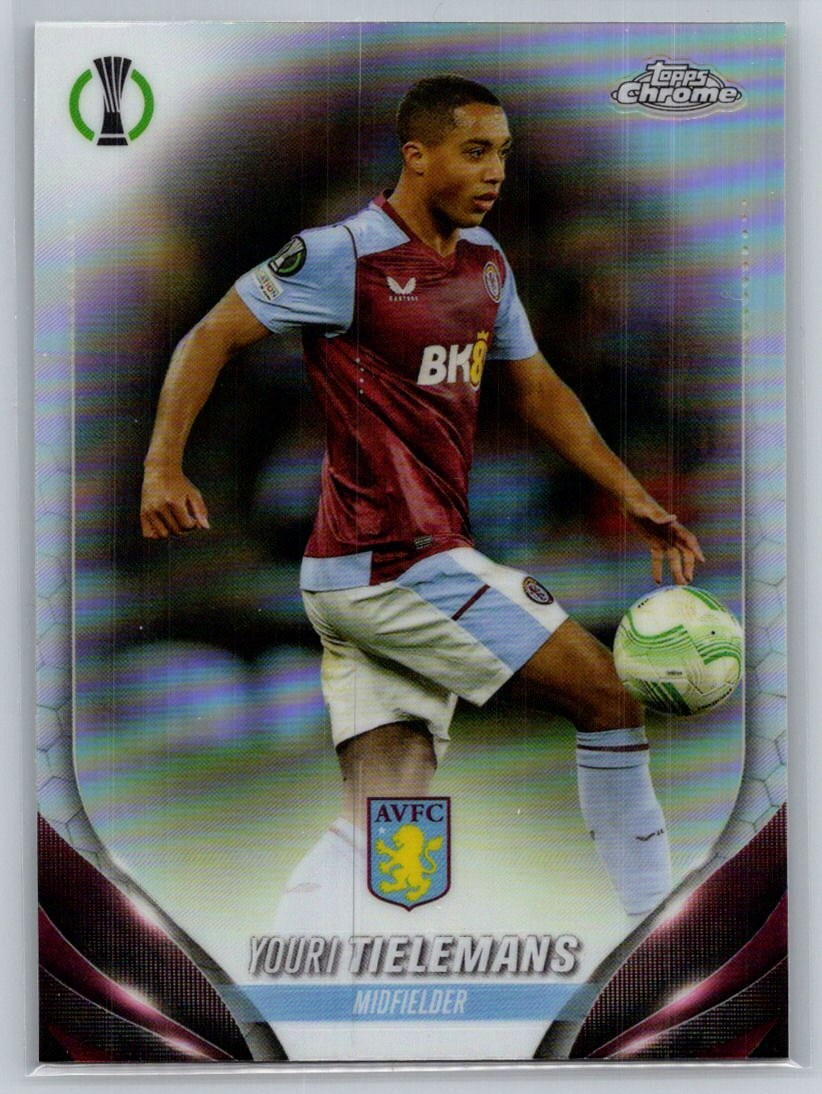 2023-24 Topps Chrome UEFA Club Competitions #108 Youri Tielemans Refractor