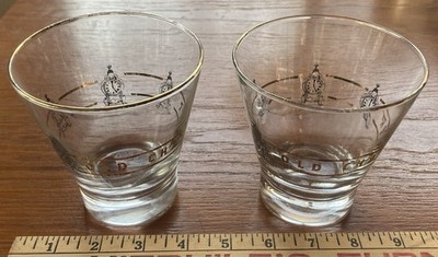 (2) Vintage Old Charter Bourbon Mixed Drink Glasses