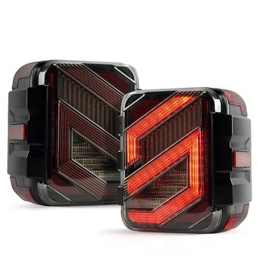 Smoked S-Shape LED Tail Lights Plug&Play For 2018-2026 Jeep Wrangler JL JLU Rear