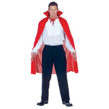 Adult Red Devil Cape Black Vampire Devil Magician - Underwraps Costumes