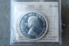 1955 Canada silver dollar $1 -**ICCS PL-64 cameo**, proof-like