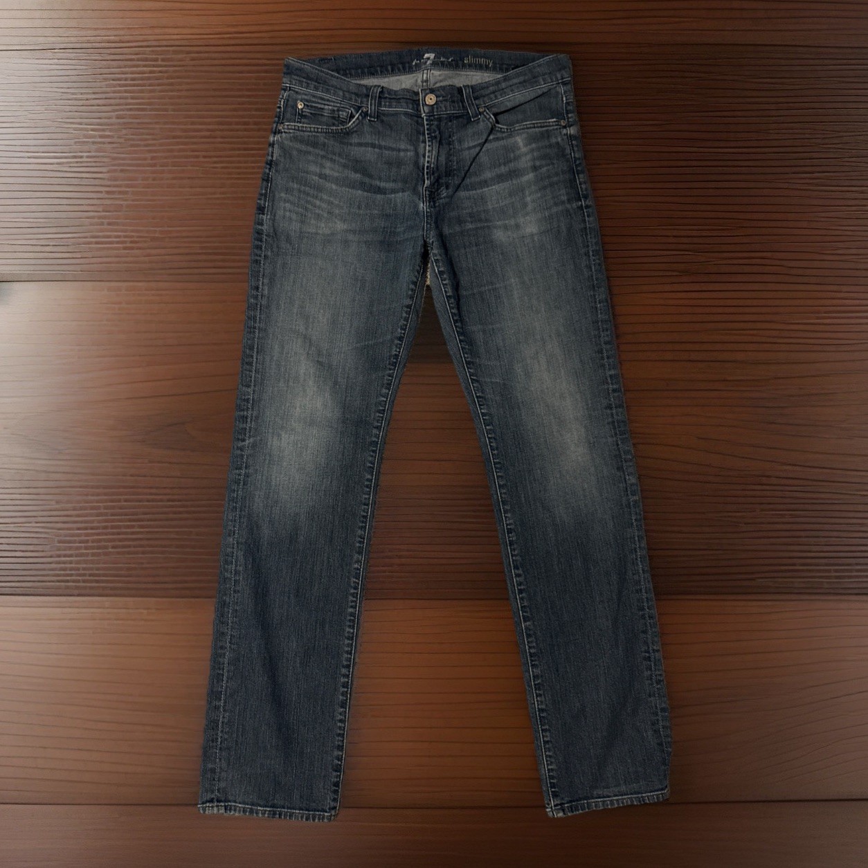 7 for All Mankind Slimmy Straight Jeans Medium Wash Size 34