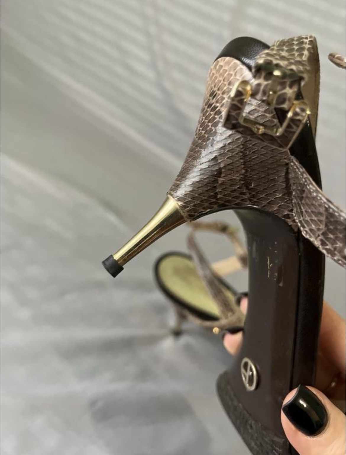 Giorgio Armani elegant python leather sandals.Siz… - image 6