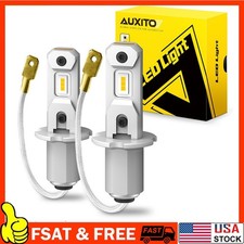 2PCS H3 LED Fog Driving Light Bulbs Conversion Kit DRL 6000K Golden Yellow A