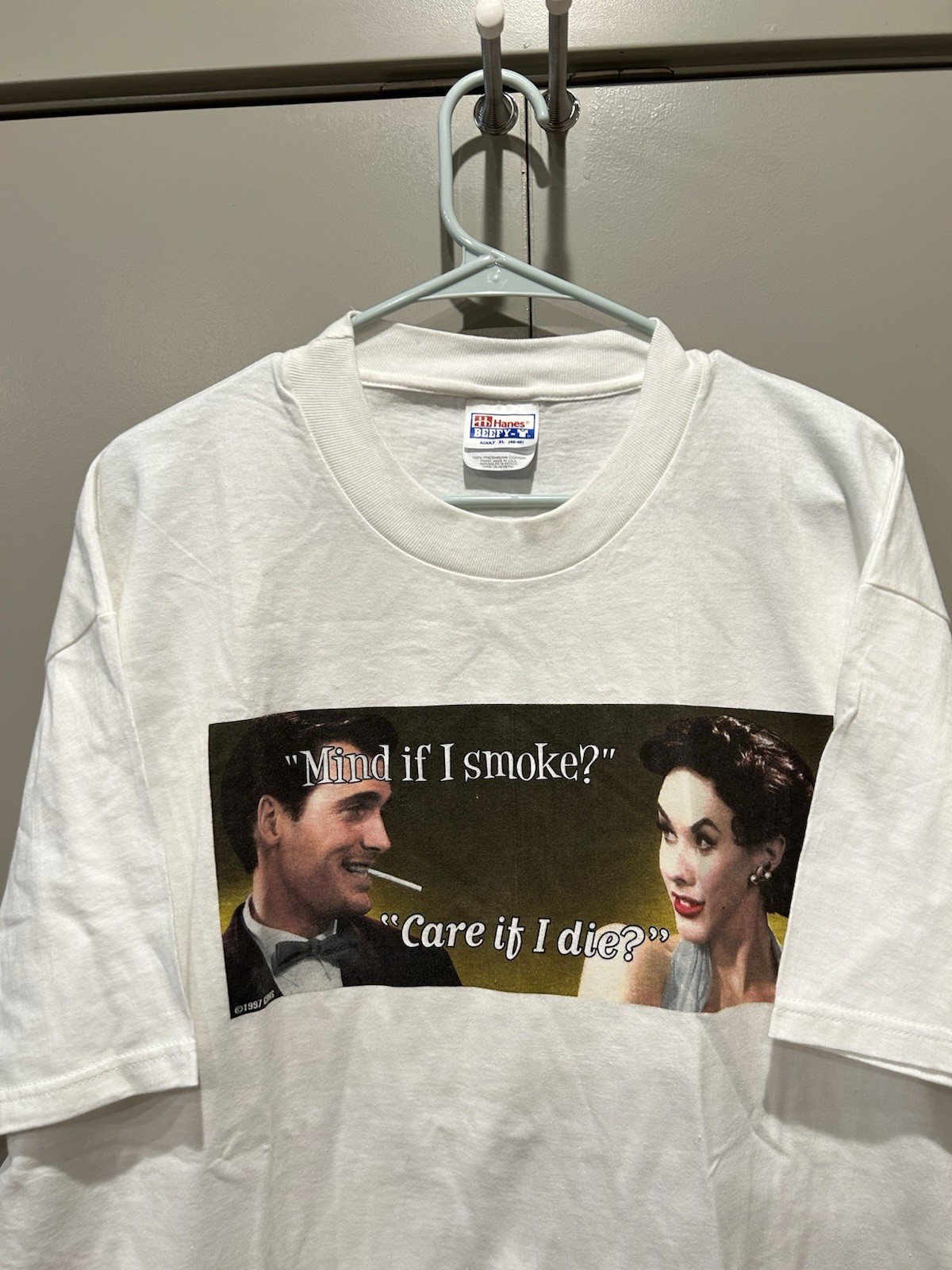 VTG Anti Cigarette Smoking “Mind If I Smoke.. Care If I Die?”  T Shirt Size XL