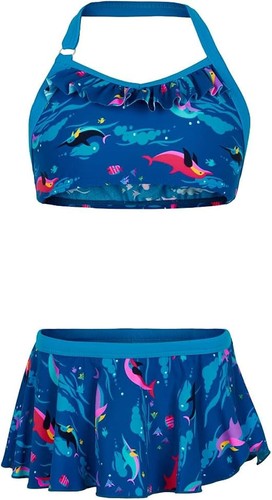 Color Kinder Mädchen Badeanzug Schwimmanzug UPF Bikini-Set, Blau Sapphire, 116 - Bild 1 von 2