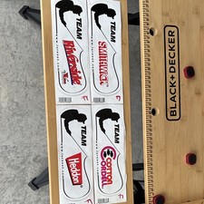 Fishing Team Bumper Sticker Lot Of 4 Vintage 80s