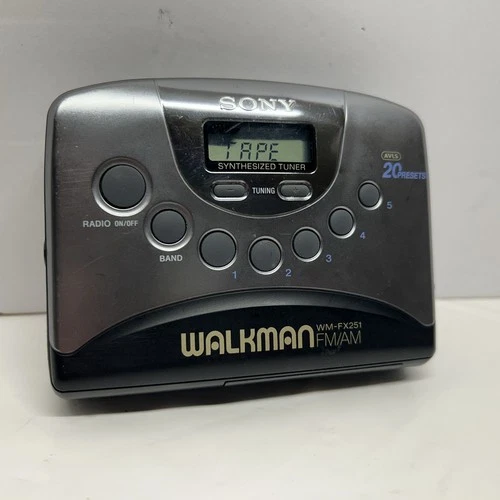 Sony Walkman WM-FX251 AM/FM Cassette Player *New Belt* *Works* *Cleaned*